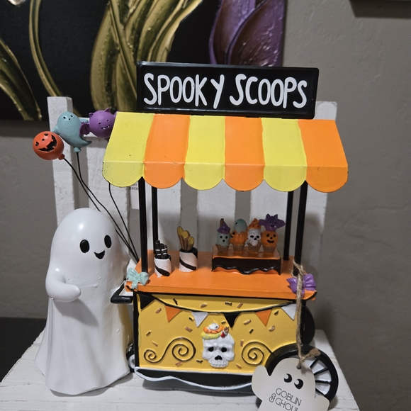 Spooky Scoops Cart Goblin & Ghoul Halloween Cart - Picture 1 of 5